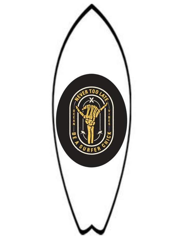 Be a surfer chick sticker